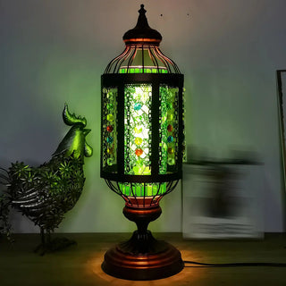 Classical Turkish Tower Stained Glass Decor Table Lamp Zawala Image - 8