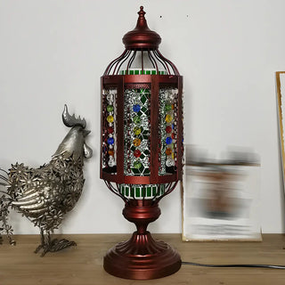 Classical Turkish Tower Stained Glass Decor Table Lamp Zawala Image - 9