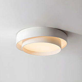 ZOWALA - Remote Circle White Iron Flush Mount Light Image - 4