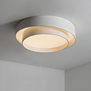 ZOWALA - Remote Circle White Iron Flush Mount Light Image - 7