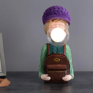 Creative Globe Glass Girl Figurine Resin Table Lamp Zawala Image - 12