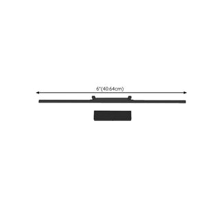 Simple Retractable Arm Black Linear LED Vanity Light #size