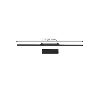 Simple Retractable Arm Black Linear LED Vanity Light Image - 8