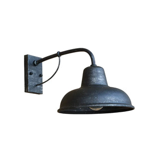 ZOWALA - Industrial Retro Black Dome Iron Exterior Wall Light Image - 8