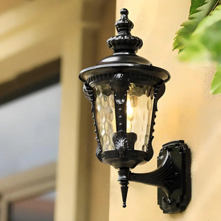 ZOWALA - Industrial Metal Outdoor Wall Lantern Image - 1