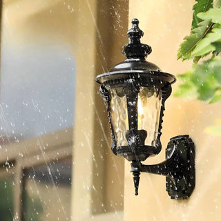ZOWALA - Industrial Metal Outdoor Wall Lantern Image - 18