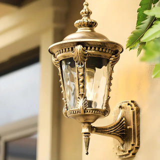 ZOWALA - Industrial Metal Outdoor Wall Lantern Image - 2