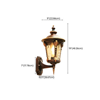 ZOWALA - Industrial Metal Outdoor Wall Lantern Image - 22