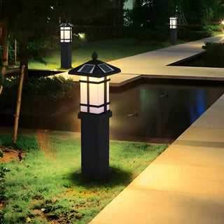 Classic Black Rectangular Floor Lamp Landscape Lighting Zawala Image - 1