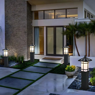 Classic Black Rectangular Floor Lamp Landscape Lighting Zawala Image - 4