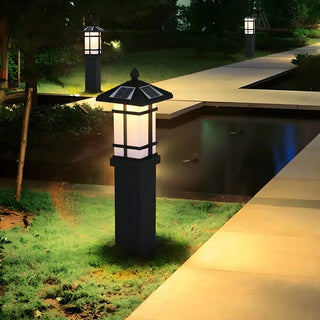 Classic Black Rectangular Floor Lamp Landscape Lighting Zawala Image - 5