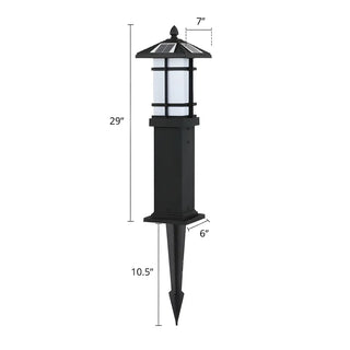 Classic Black Rectangular Floor Lamp Landscape Lighting Zawala Image - 3