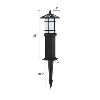 Classic Black Rectangular Floor Lamp Landscape Lighting Zawala Image - 6