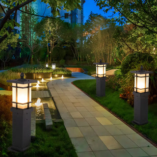 Classic Black Rectangular Floor Lamp Landscape Lighting Zawala Image - 7