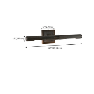 ZOWALA - Retro Industrial Black Linear Vanity Light Fixture #size