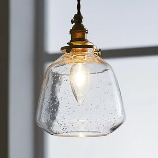ZOWALA - Industrial Vintage Clear Amber Glass Pendant Light  Image - 11