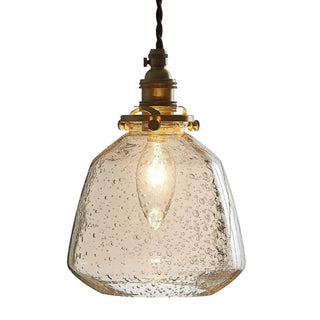 ZOWALA - Industrial Vintage Clear Amber Glass Pendant Light  Image - 12