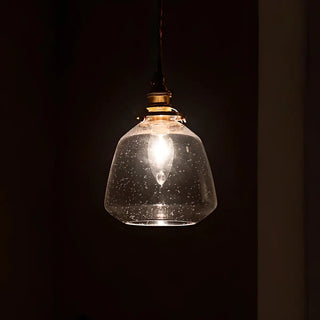 ZOWALA - Industrial Vintage Clear Amber Glass Pendant Light  Image - 3