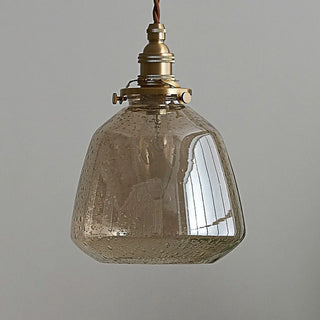 ZOWALA - Industrial Vintage Clear Amber Glass Pendant Light  Image - 5