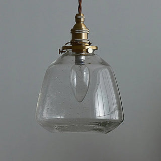 ZOWALA - Industrial Vintage Clear Amber Glass Pendant Light  Image - 6