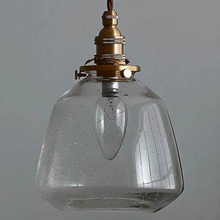 ZOWALA - Industrial Vintage Clear Amber Glass Pendant Light  Image - 8