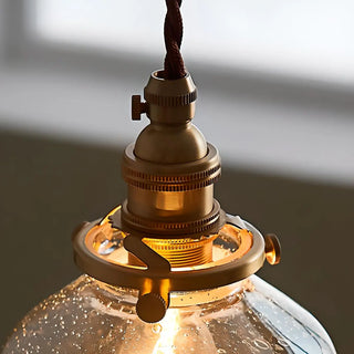 ZOWALA - Industrial Vintage Clear Amber Glass Pendant Light  Image - 9