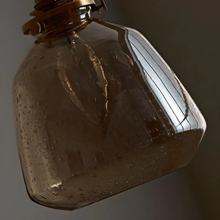 ZOWALA - Industrial Vintage Clear Amber Glass Pendant Light  Image - 10