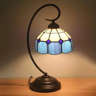 ZOWALA - Tiffany Retro Glass Desk Lamp Image - 1