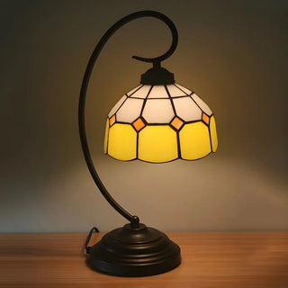 ZOWALA - Tiffany Retro Glass Desk Lamp Image - 2