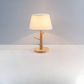 ZOWALA - Retro Branch-Shaped Wooden Base Bedside Table Lamp Image - 13