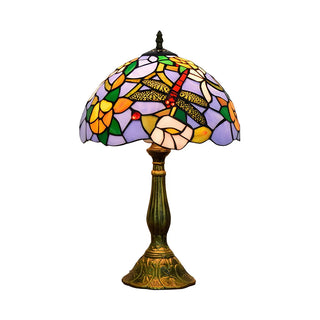 Classic Tiffany Dragonfly Stained Glass Table Lamp Zawala Image - 6