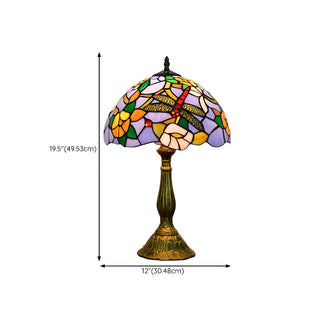 Classic Tiffany Dragonfly Stained Glass Table Lamp Zawala #size