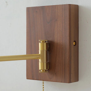 Retro Swing Arm Cylinder Pull Chain Ceramic Wall Sconce Image - 6