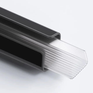 Ribbed Black Outdoor Geometric Up Down Wall Sconce Zawala Image - 12