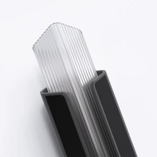 Ribbed Black Outdoor Geometric Up Down Wall Sconce Zawala Image - 13