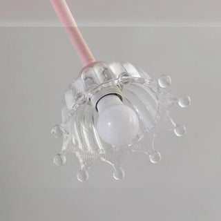 ZOWALA - Romantic Bedroom Pink Bow Ceramics Floral Pendant Light Image - 9