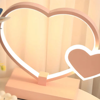 Romantic Heart Shape Modern Metal Bedroom Table Lamp Zawala Image - 11