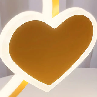 Romantic Heart Shape Modern Metal Bedroom Table Lamp Zawala Image - 12