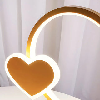 Romantic Heart Shape Modern Metal Bedroom Table Lamp Zawala Image - 13