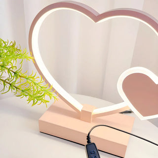 Romantic Heart Shape Modern Metal Bedroom Table Lamp Zawala Image - 15