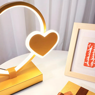 Romantic Heart Shape Modern Metal Bedroom Table Lamp Zawala Image - 16