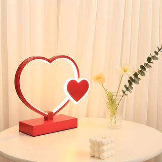 Romantic Heart Shape Modern Metal Bedroom Table Lamp Zawala Image - 3