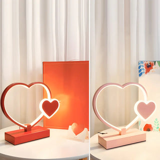 Romantic Heart Shape Modern Metal Bedroom Table Lamp Zawala Image - 5