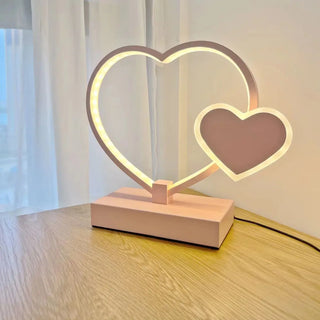Romantic Heart Shape Modern Metal Bedroom Table Lamp Zawala Image - 8