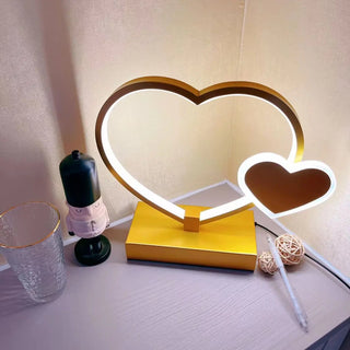 Romantic Heart Shape Modern Metal Bedroom Table Lamp Zawala Image - 9