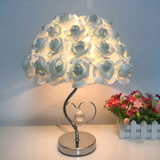 Elegant Romantic Rose Tree Heart Accent Table Lamp Zawala Image - 2