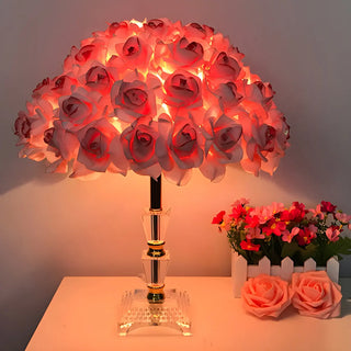 Elegant Romantic Rose Tree Heart Accent Table Lamp Zawala Image - 5