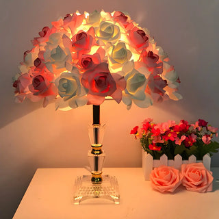 Elegant Romantic Rose Tree Heart Accent Table Lamp Zawala Image - 6