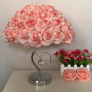 Elegant Romantic Rose Tree Heart Accent Table Lamp Zawala Image - 8