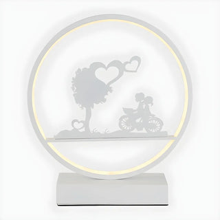 Stylish Romantic Silhouette Circle Beside Table Lamp Zawala Image - 12
